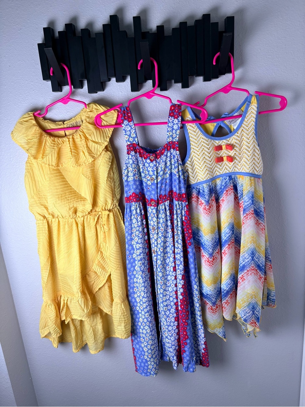 Bundle 3 Sun Dresses Girls Size 5 Picapino, Jean Michelle & Genuine Kids Oshkosh